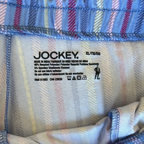 Jockey Soft Cool Jogger in Blue Dashed Stripe Size XL NWT - Picture 5 of 7
